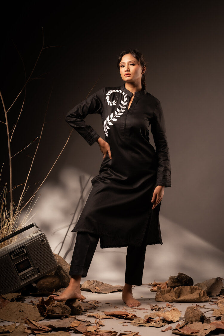 Studio Sample - 'PANKHUDI' Cotton Silk Kurta