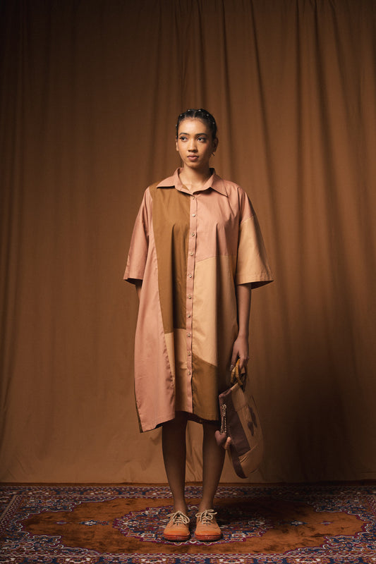 'STAPOO' Cotton Shirt Dress