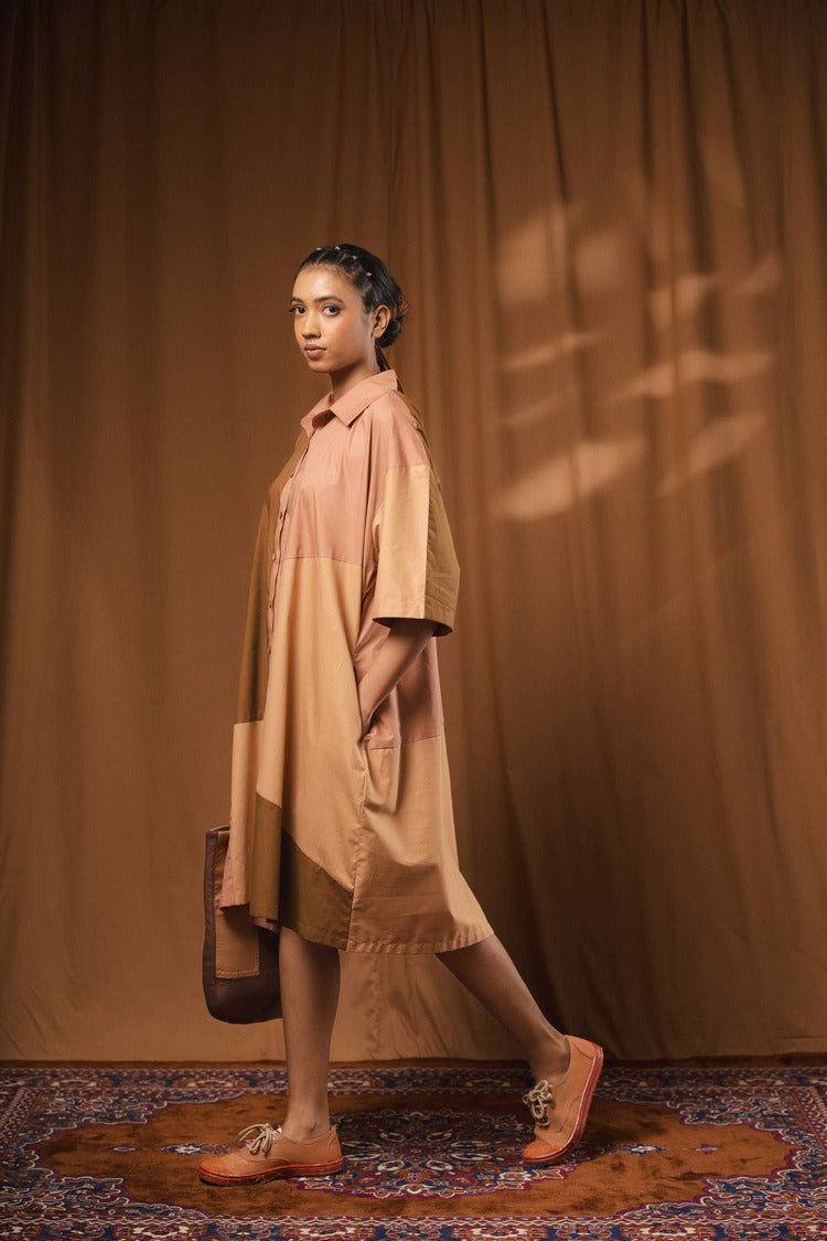 'STAPOO' Cotton Shirt Dress