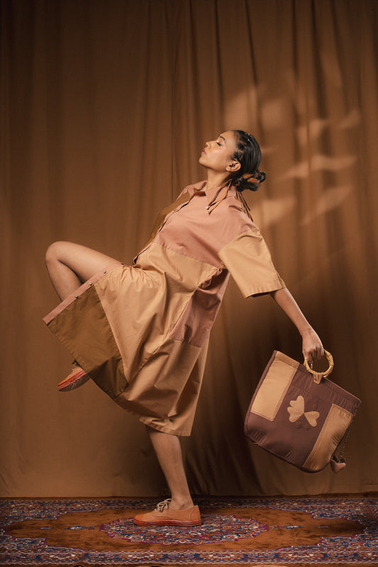 'STAPOO' Cotton Shirt Dress