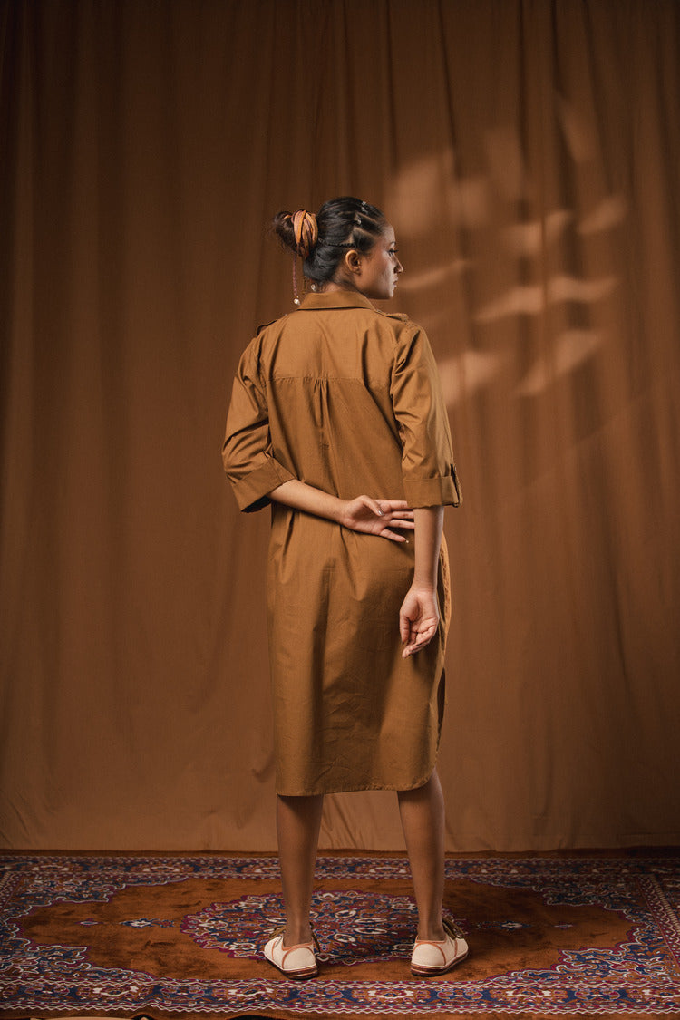 'KABADDI' Cotton Shirt Dress