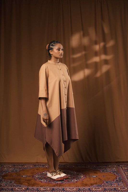 'LANGDI' Cotton Shirt Dress