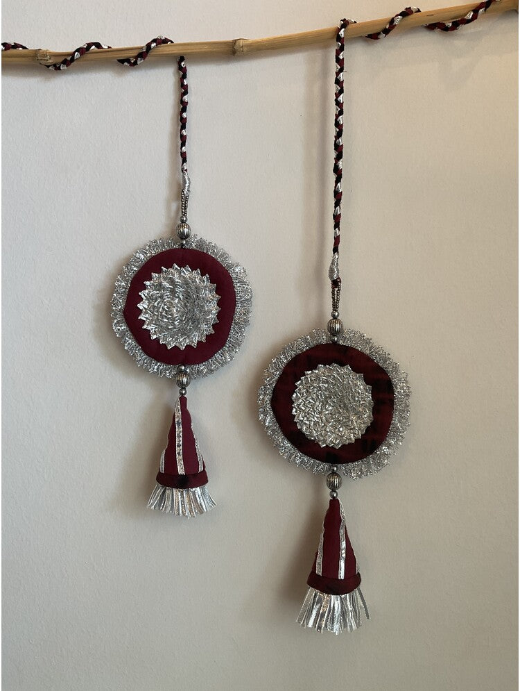 'BIJLI' Maroon Hand Crafted Tassels