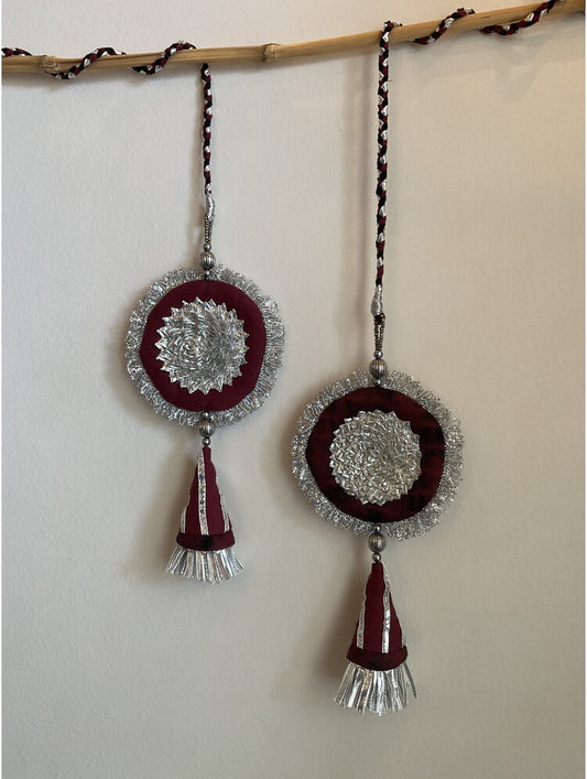 'BIJLI' Maroon Hand Crafted Tassels