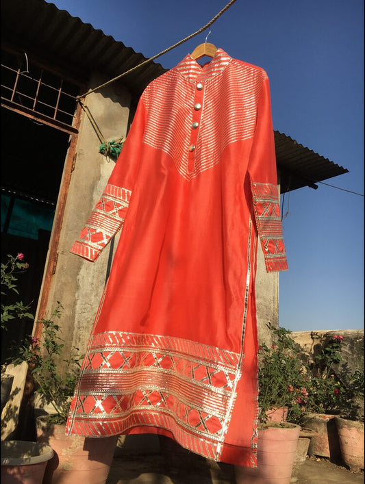 'RANGEELA' Handloom Chanderi Silk Kurta
