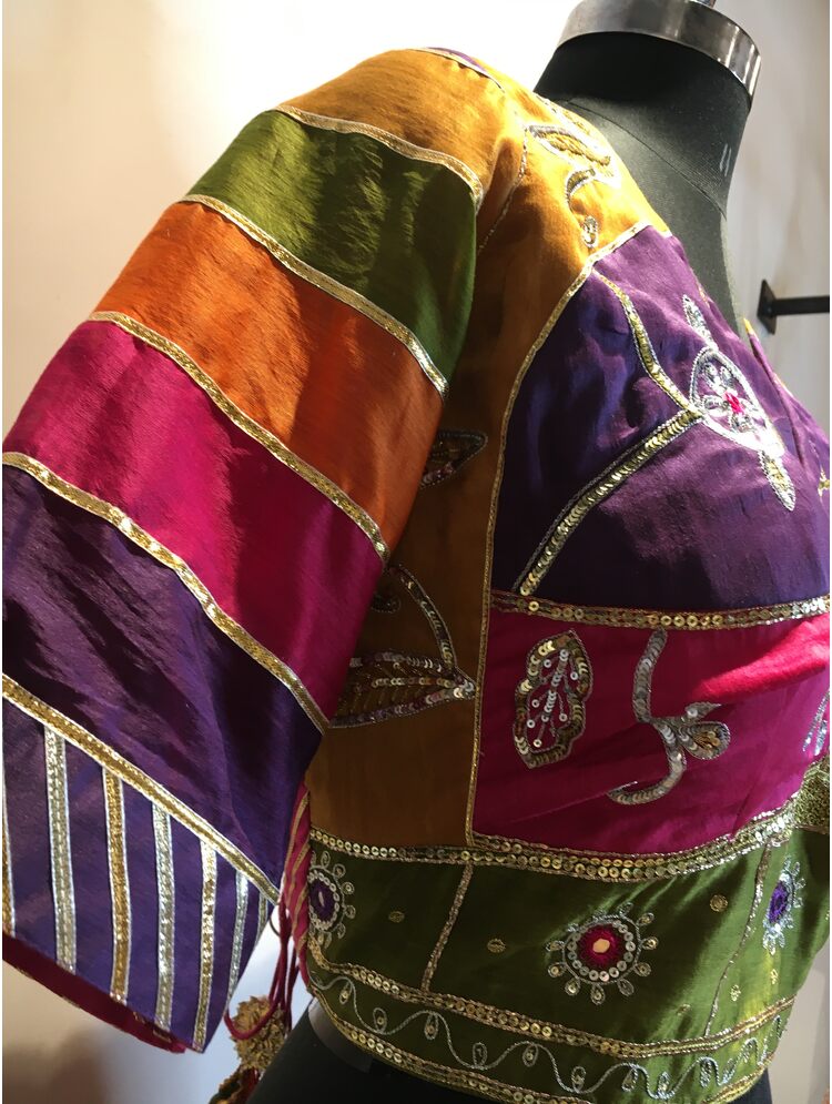 'CHAMELI' Multicolor Handloom Chanderi Silk Blouse