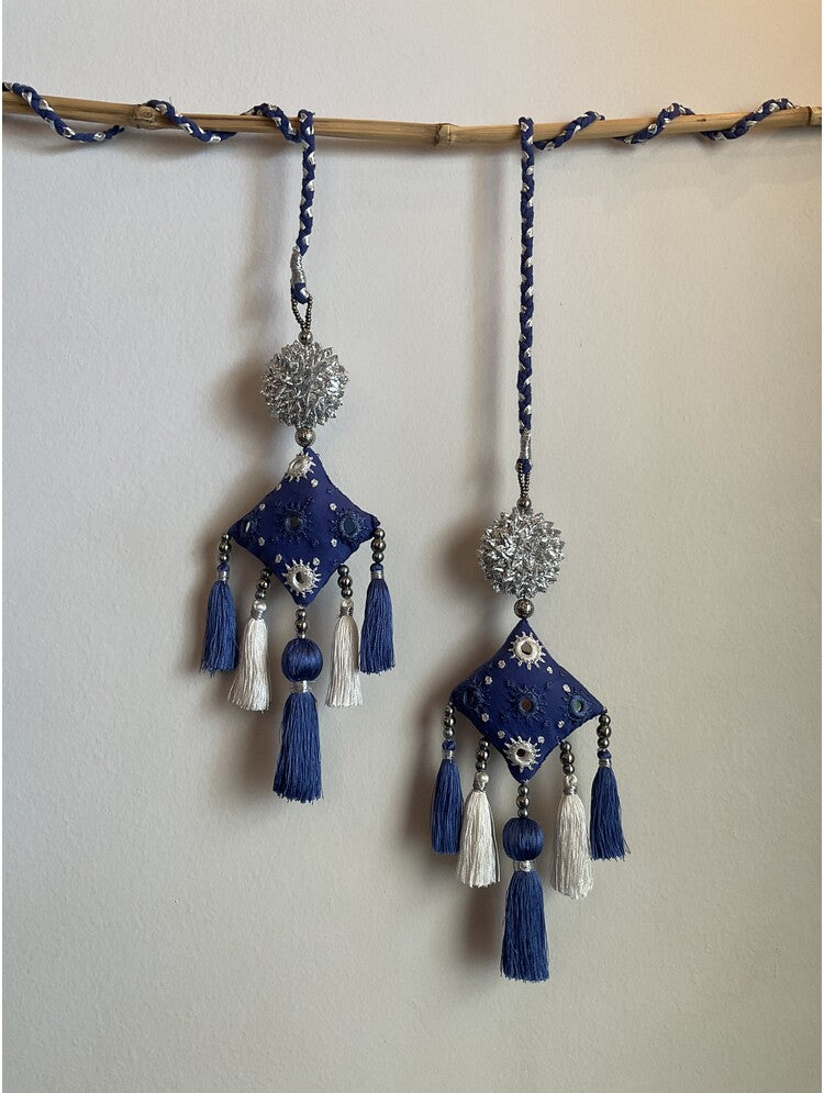 'NEELIMA' Blue Hand Crafted Tassels