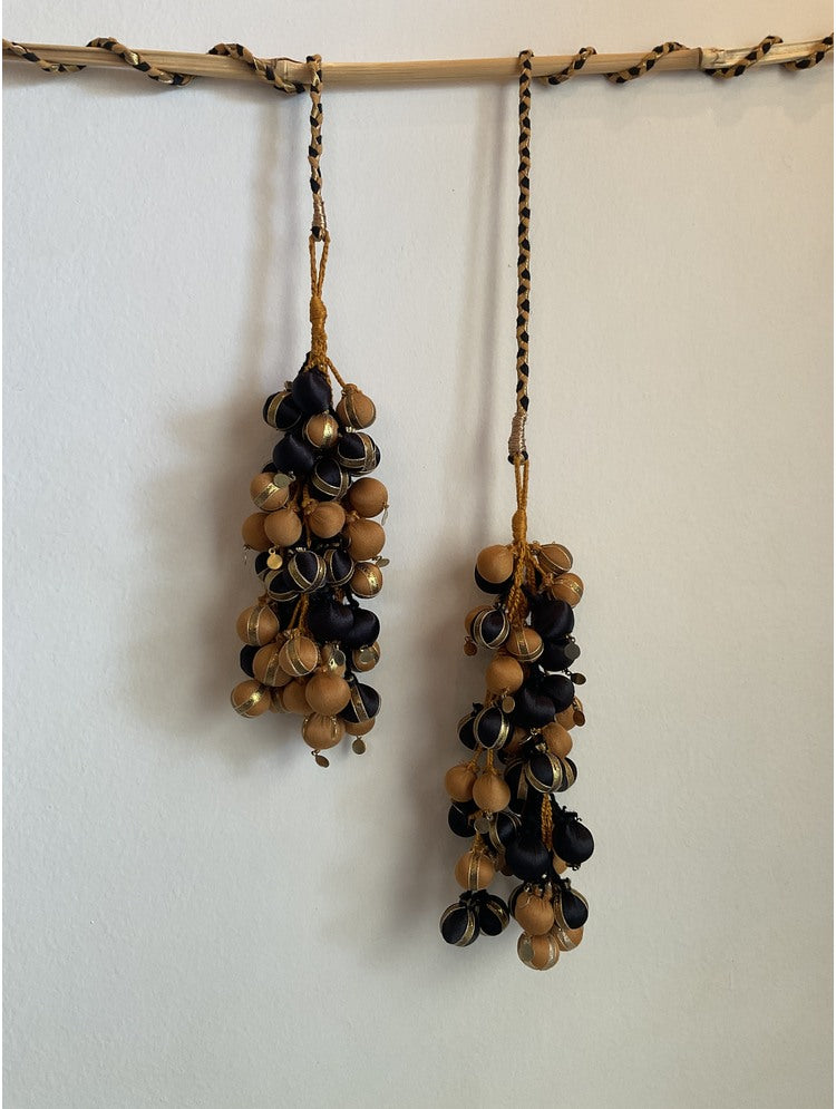 'MALAICA' Mustard & Black Hand Crafted Tassels