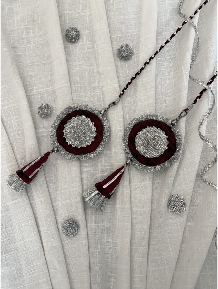 'BIJLI' Maroon Hand Crafted Tassels