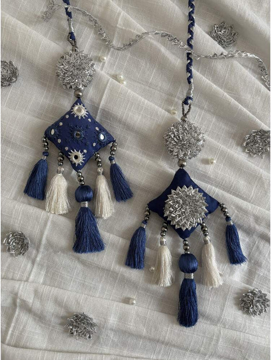 'NEELIMA' Blue Hand Crafted Tassels
