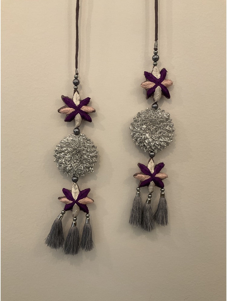 'MOGRA' Purple Hand Crafted Tassels