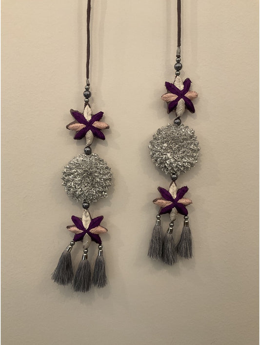 'MOGRA' Purple Hand Crafted Tassels