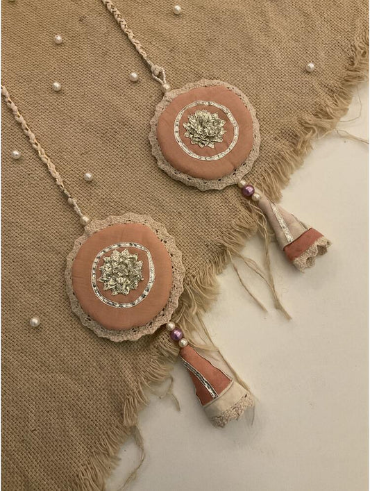 'MANDLI' Off white & Cream Hand Crafted Tassels