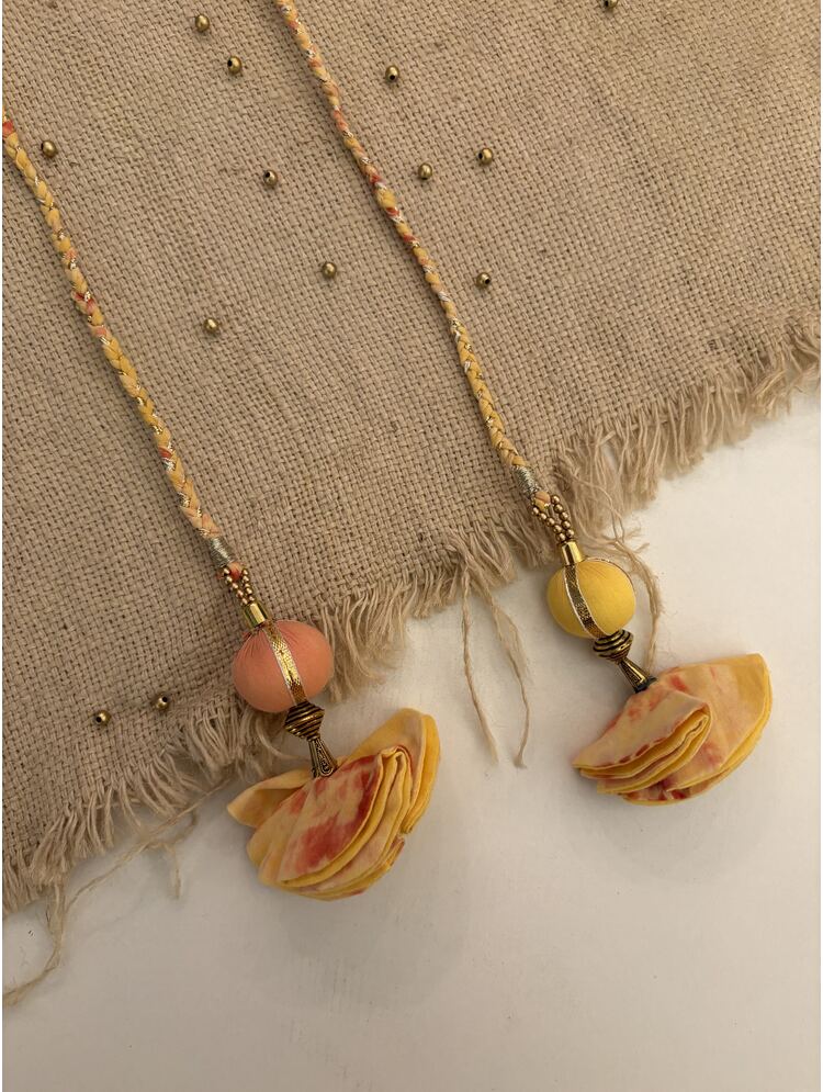 'TITLI' Yellow Hand Crafted Tassels