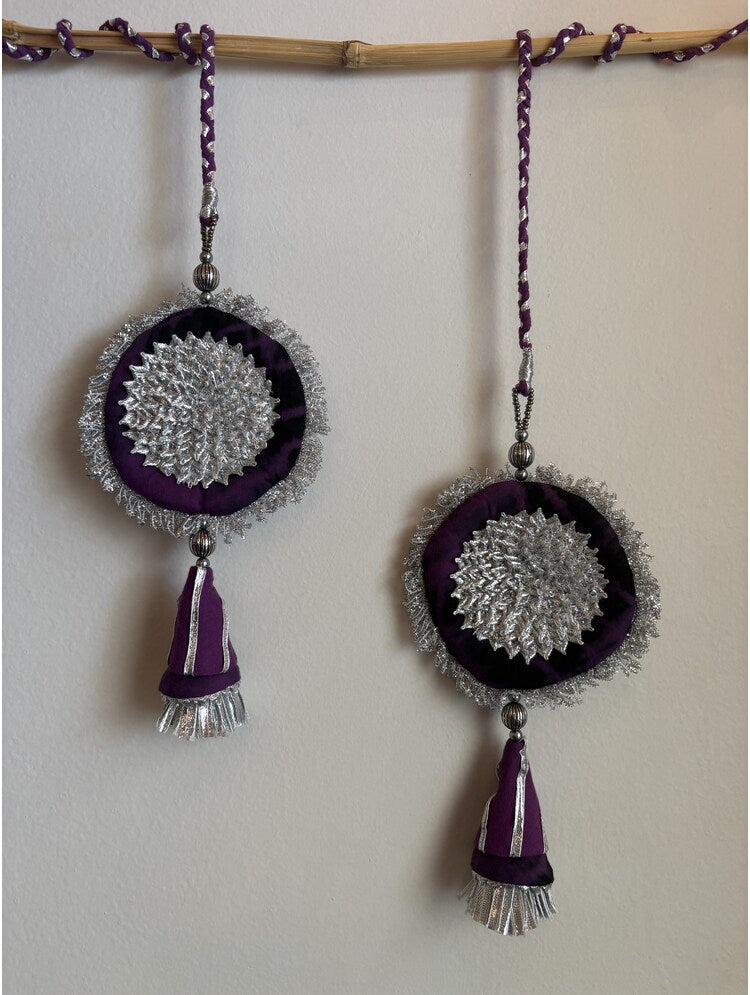'GULABO' Purple Hand Crafted Tassels