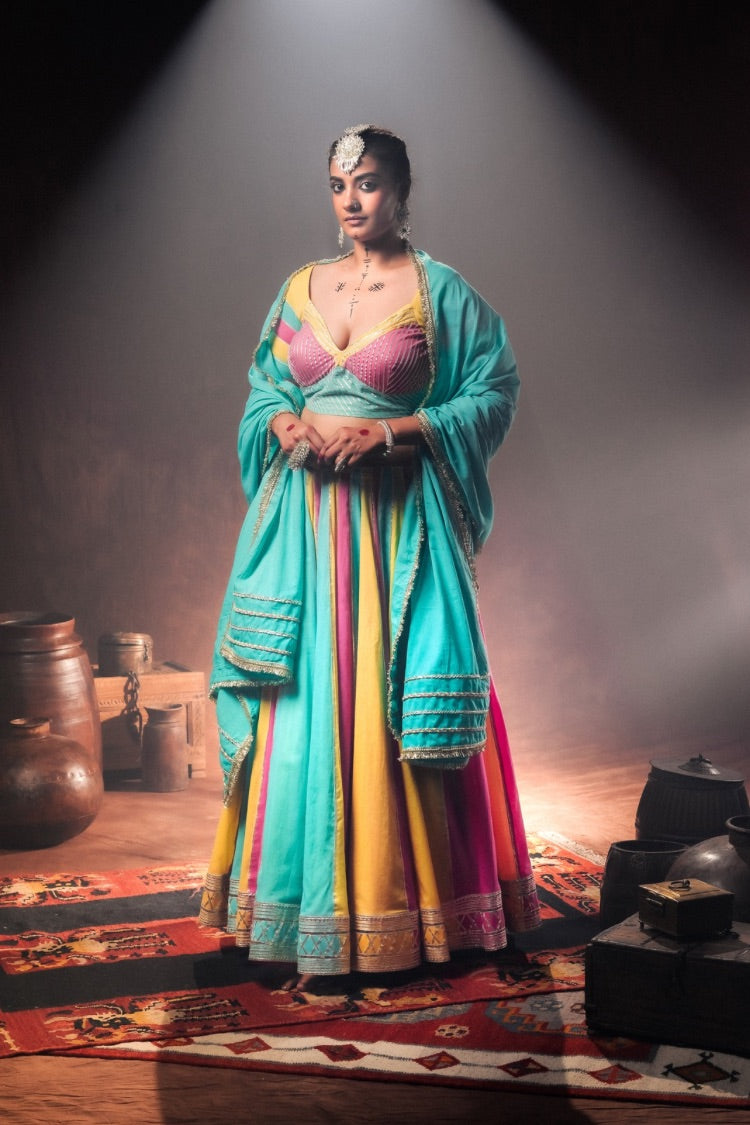 Multicolor Mulmul Cotton Blouse
