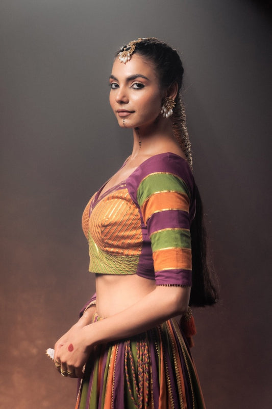 Multicolor Mulmul Cotton Blouse