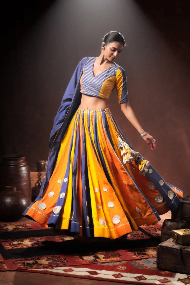 Multicolor Mulmul Cotton Blouse