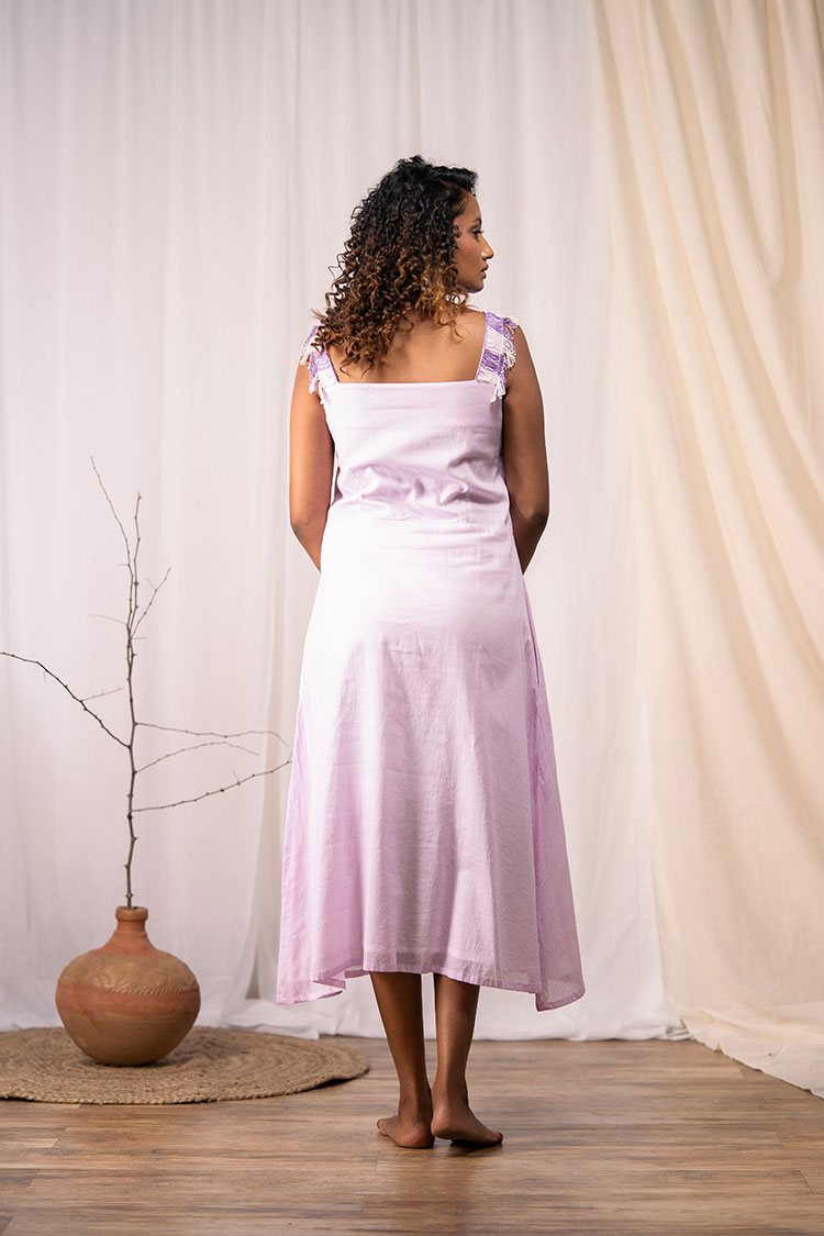 Studio Sample - 'THE ICEBERG' Lavendar Mulmul Cotton Dress