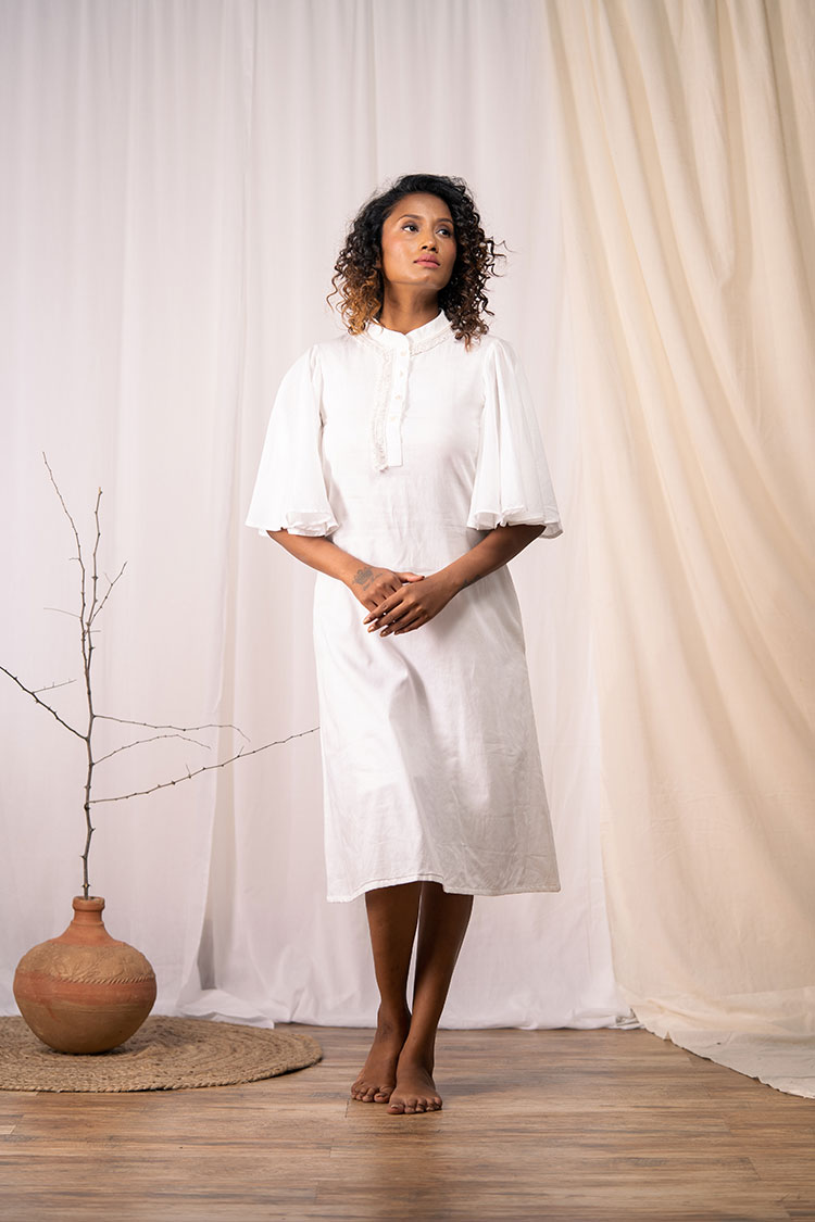 mulmul cotton dress Buy Polka Mulmul Cotton Dress - Mango Yellow