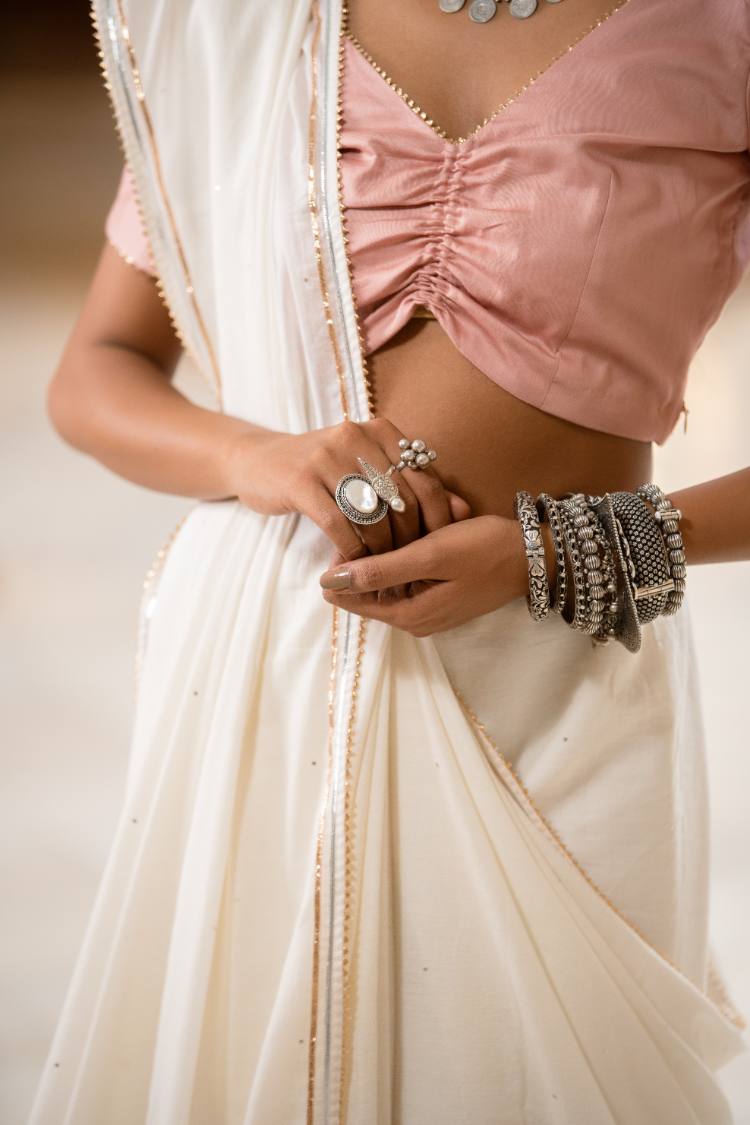 Nude Cotton Silk Blouse