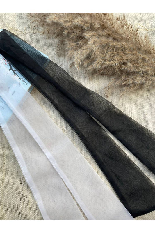 Tie Up Organza Headscraf/Headband (Set Of 2)