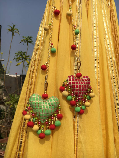 'SUNHERI ROOH' Yellow Mulmul Cotton Kalidar Ghaghra"
