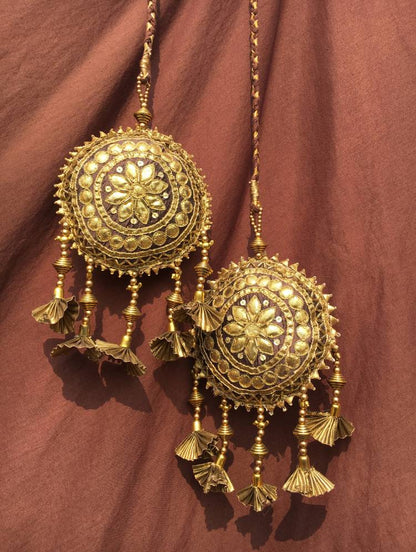 'BHOOMI' Brown Mulmul Cotton Kalidar Ghaghra