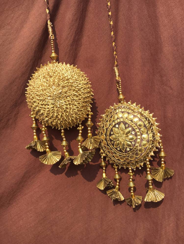 'BHOOMI' Brown Mulmul Cotton Kalidar Ghaghra