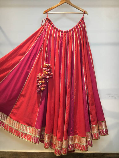 'ISHQ GULABI' Mulmul Cotton Kalidar Ghaghra