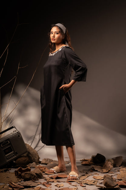 'CHAMAN' Cotton Silk Dress