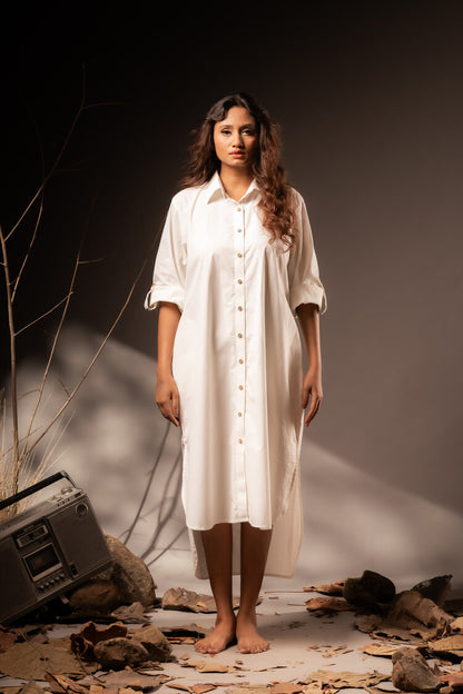 'KANIKA' Cotton silk Shirt dress