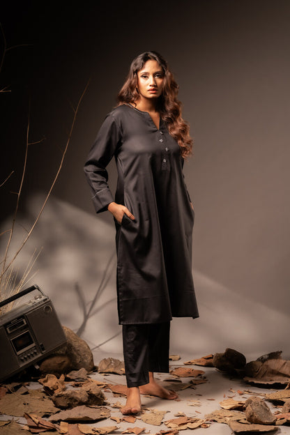 'KAJRI' Cotton Silk Kurta Set