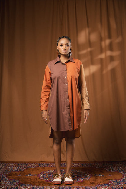 'KOKLA CHAPAKI' Cotton Shirt Dress