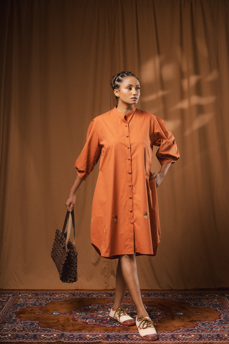 'MARBLES' Cotton Shirt Dress