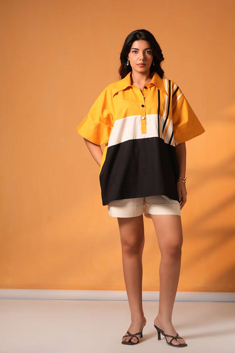 'PEELI TAXI' Poplin Cotton Co-ord Set