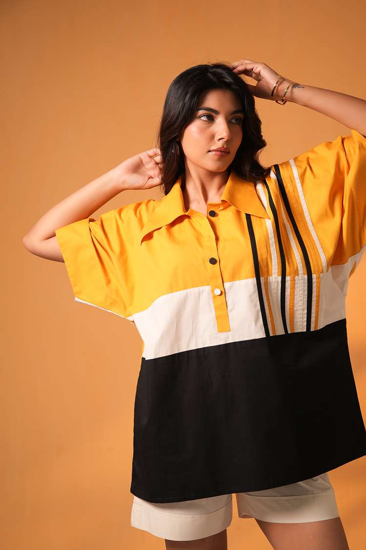 'PEELI TAXI' Poplin Cotton Co-ord Set