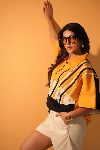 'PEELI TAXI' Poplin Cotton Co-ord Set
