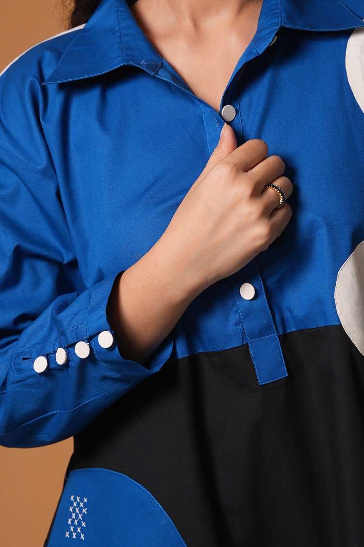 'DHANNO' Oversized Cotton Shirt Dress