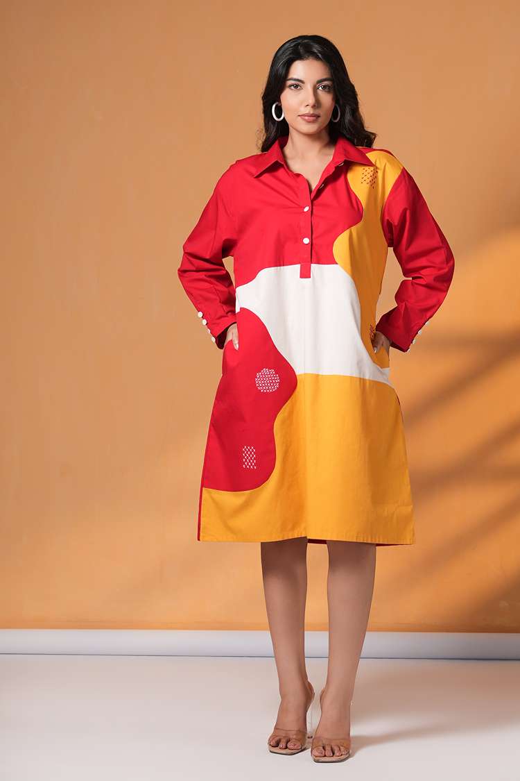 'KHALNAYAK' Oversized Cotton Shirt Dress
