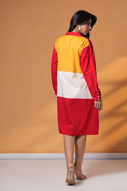 'KHALNAYAK' Oversized Cotton Shirt Dress