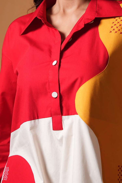 'KHALNAYAK' Oversized Cotton Shirt Dress