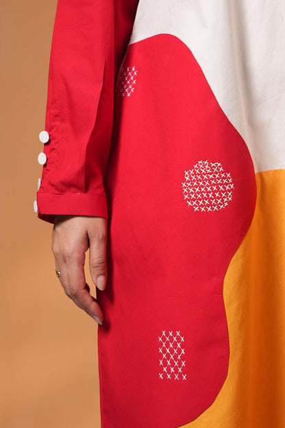 'KHALNAYAK' Oversized Cotton Shirt Dress
