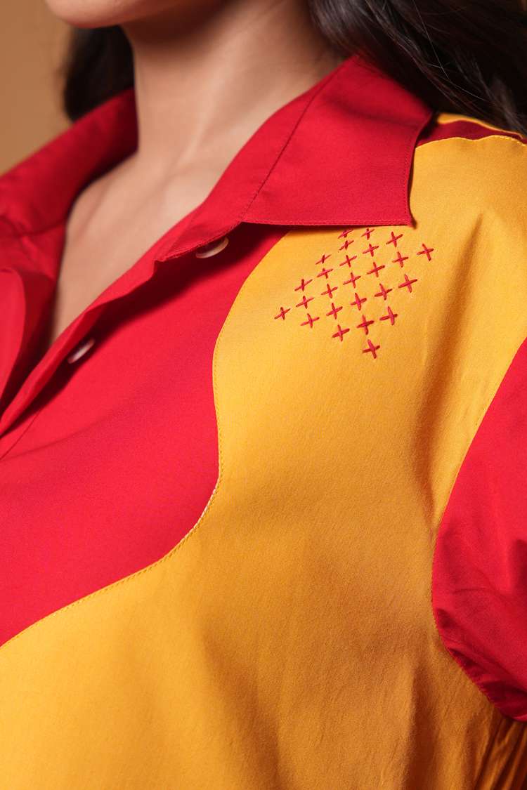 'KHALNAYAK' Oversized Cotton Shirt Dress