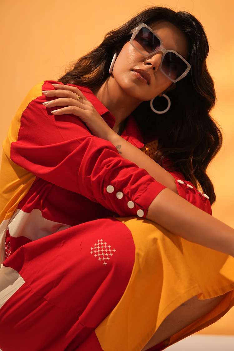 'KHALNAYAK' Oversized Cotton Shirt Dress