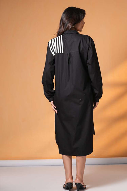 'SHARABI' Oversized Cotton Shirt Dress