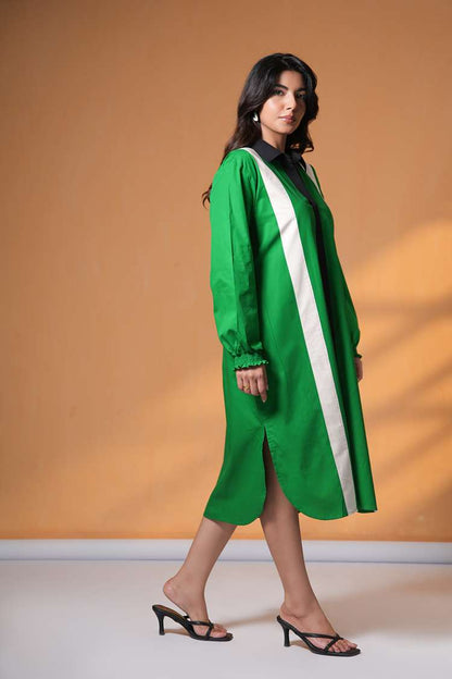 'BADHSHAH' Oversized Cotton Shirt Dress