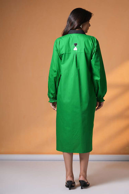 'BADHSHAH' Oversized Cotton Shirt Dress