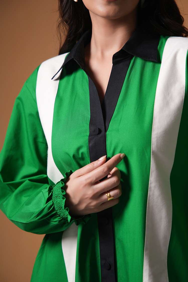 'BADHSHAH' Oversized Cotton Shirt Dress
