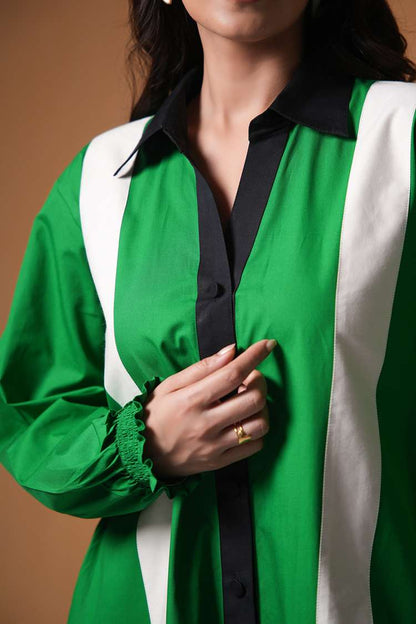 'BADHSHAH' Oversized Cotton Shirt Dress